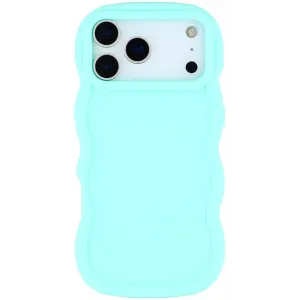 Phonesta Wavy Silicone Back Cover hoesje voor Apple iPhone 17 Pro - Mintgroen