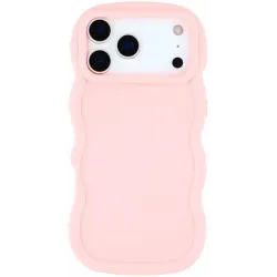 Phonesta Wavy Silicone Back Cover hoesje voor Apple iPhone 17 Pro - Roze