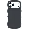 Phonesta Wavy Silicone Back Cover hoesje voor Apple iPhone 17 Pro - Zwart