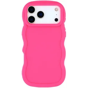 Phonesta Wavy Silicone Back Cover hoesje voor Apple iPhone 17 Pro Max - Hot Pink