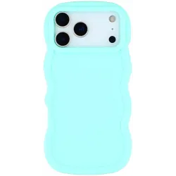 Phonesta Wavy Silicone Back Cover hoesje voor Apple iPhone 17 Pro Max - Mintgroen