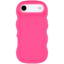 Phonesta Wavy Silicone Back Cover hoesje voor Apple iPhone Air - Hot Pink