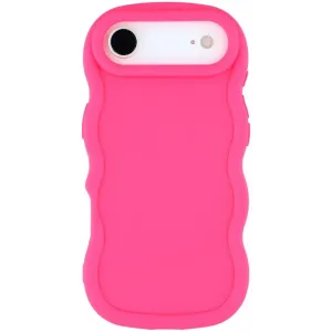 Phonesta Wavy Silicone Back Cover hoesje voor Apple iPhone Air - Hot Pink