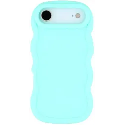Phonesta Wavy Silicone Back Cover hoesje voor Apple iPhone Air - Mintgroen