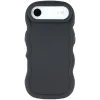 Phonesta Wavy Silicone Back Cover hoesje voor Apple iPhone Air - Zwart