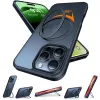 Torras Ostand Pro Back Cover hoesje met MagSafe voor Apple iPhone 16 Pro - Zwart 4