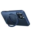 Torras Ostand Pro Back Cover hoesje met MagSafe voor Apple iPhone 16 Pro - Donkerblauw 3