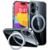 Torras Ostand Pro Back Cover hoesje met MagSafe voor Apple iPhone 16 - Transparant 0
