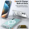 Torras Pstand Back Cover hoesje met MagSafe voor Apple iPhone 16 Plus - Transparant 5
