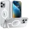 Torras Pstand Back Cover hoesje met MagSafe voor Apple iPhone 16 Pro - Transparant