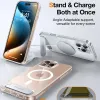 Torras Pstand Back Cover hoesje met MagSafe voor Apple iPhone 16 Pro - Transparant 6
