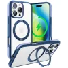 Torras Ostand R Fusion Back Cover hoesje met MagSafe voor Apple iPhone 16 Pro - Donkerblauw 0