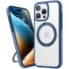 Torras Ostand R Fusion Back Cover hoesje met MagSafe voor Apple iPhone 16 Pro - Donkerblauw 2