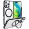 Torras Ostand R Fusion Back Cover hoesje met MagSafe voor Apple iPhone 16 Pro Max - Zwart