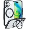 Torras Ostand R Fusion Back Cover hoesje met MagSafe voor Apple iPhone 16 Plus - Zwart