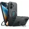 Torras Ostand Spin Back Cover hoesje met MagSafe voor Apple iPhone 16 - Zwart