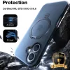 Torras Ostand Spin Back Cover hoesje met MagSafe voor Apple iPhone 16 - Zwart 1