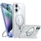Torras Ostand Spin Back Cover hoesje met MagSafe voor Apple iPhone 16 Plus - Transparant
