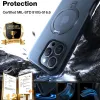 Torras Ostand Spin Back Cover hoesje met MagSafe voor Apple iPhone 16 Pro - Zwart 1