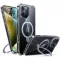 Torras Ostand Spin Back Cover hoesje met MagSafe voor Apple iPhone 16 Pro - Transparant