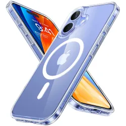 Torras Diamond Back Cover hoesje met MagSafe voor Apple iPhone 16 Plus - Transparant