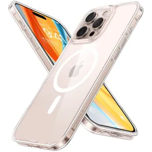 Torras Diamond Back Cover hoesje met MagSafe voor Apple iPhone 16 Pro - Transparant