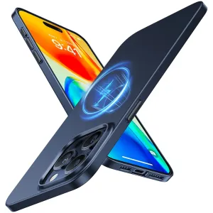 Torras OriginFit-Mag Back Cover hoesje met MagSafe voor Apple iPhone 15 Pro - Donkerblauw