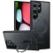 Torras Ostand Spin Back Cover hoesje met MagSafe voor Samsung Galaxy S24 Ultra - Zwart