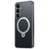 Torras Ostand Spin Back Cover hoesje met MagSafe voor Samsung Galaxy S25 Plus - Transparant 2