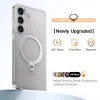 Torras Ostand Spin Back Cover hoesje met MagSafe voor Samsung Galaxy S25 Plus - Transparant 4