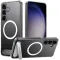 Torras Pstand Back Cover hoesje met MagSafe voor Samsung Galaxy S25 Plus - Transparant