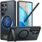 Torras Pstand Back Cover hoesje met MagSafe voor Samsung Galaxy S25 Ultra - Zwart