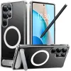 Torras Pstand Back Cover hoesje met MagSafe voor Samsung Galaxy S25 Ultra - Transparant 0