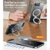 Torras Ostand Spin Back Cover hoesje met MagSafe voor Apple iPhone 17e/16e - Transparant 4