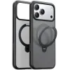 Torras Ostand Spin Back Cover hoesje met MagSafe voor Apple iPhone 17 Pro - Zwart 0