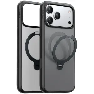 Torras Ostand Spin Back Cover hoesje met MagSafe voor Apple iPhone 17 Pro - Zwart