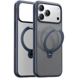 Torras Ostand Spin Back Cover hoesje met MagSafe voor Apple iPhone 17 Pro Max - Donkerblauw