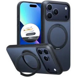 Torras Ostand Pro Back Cover hoesje met MagSafe voor Apple iPhone 17 Pro - Zwart