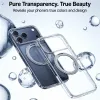 Torras Ostand Pro Back Cover hoesje met MagSafe voor Apple iPhone 17 Pro - Transparant 6