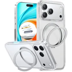 Torras Ostand Pro Back Cover hoesje met MagSafe voor Apple iPhone 17 Pro Max - Transparant