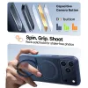 Torras Ostand Pro Back Cover hoesje met MagSafe voor Apple iPhone 17 Pro Max - Donkerblauw 5