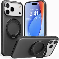 Torras Ostand R Fitness Back Cover hoesje met MagSafe voor Apple iPhone 17 Pro Max - Zwart
