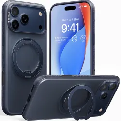 Torras Ostand R Fitness Back Cover hoesje met MagSafe voor Apple iPhone 17 Pro Max - Donkerblauw