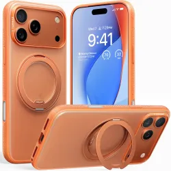 Torras Ostand R Fitness Back Cover hoesje met MagSafe voor Apple iPhone 17 Pro Max - Oranje
