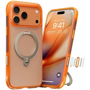 Torras Ostand Spin Air Back Cover hoesje met MagSafe voor Apple iPhone 17 Pro - Horizon Orange