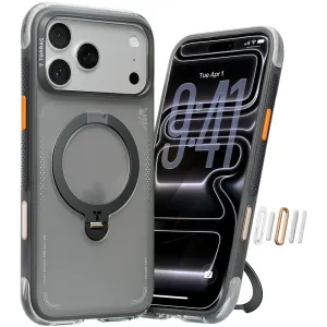 Torras Ostand Spin Air Back Cover hoesje met MagSafe voor Apple iPhone 17 Pro Max - Shadow Black