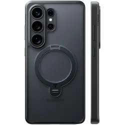 Torras Ostand Spin Back Cover hoesje met MagSafe voor Samsung Galaxy S26 Ultra - Zwart