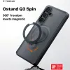 Torras Ostand Spin Back Cover hoesje met MagSafe voor Samsung Galaxy S26 Plus - Zwart 5