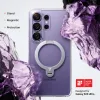 Torras Ostand Spin Back Cover hoesje met MagSafe voor Samsung Galaxy S26 Ultra - Donkerpaars 3