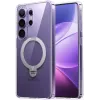 Torras Ostand Spin Back Cover hoesje met MagSafe voor Samsung Galaxy S26 Ultra - Transparant 0